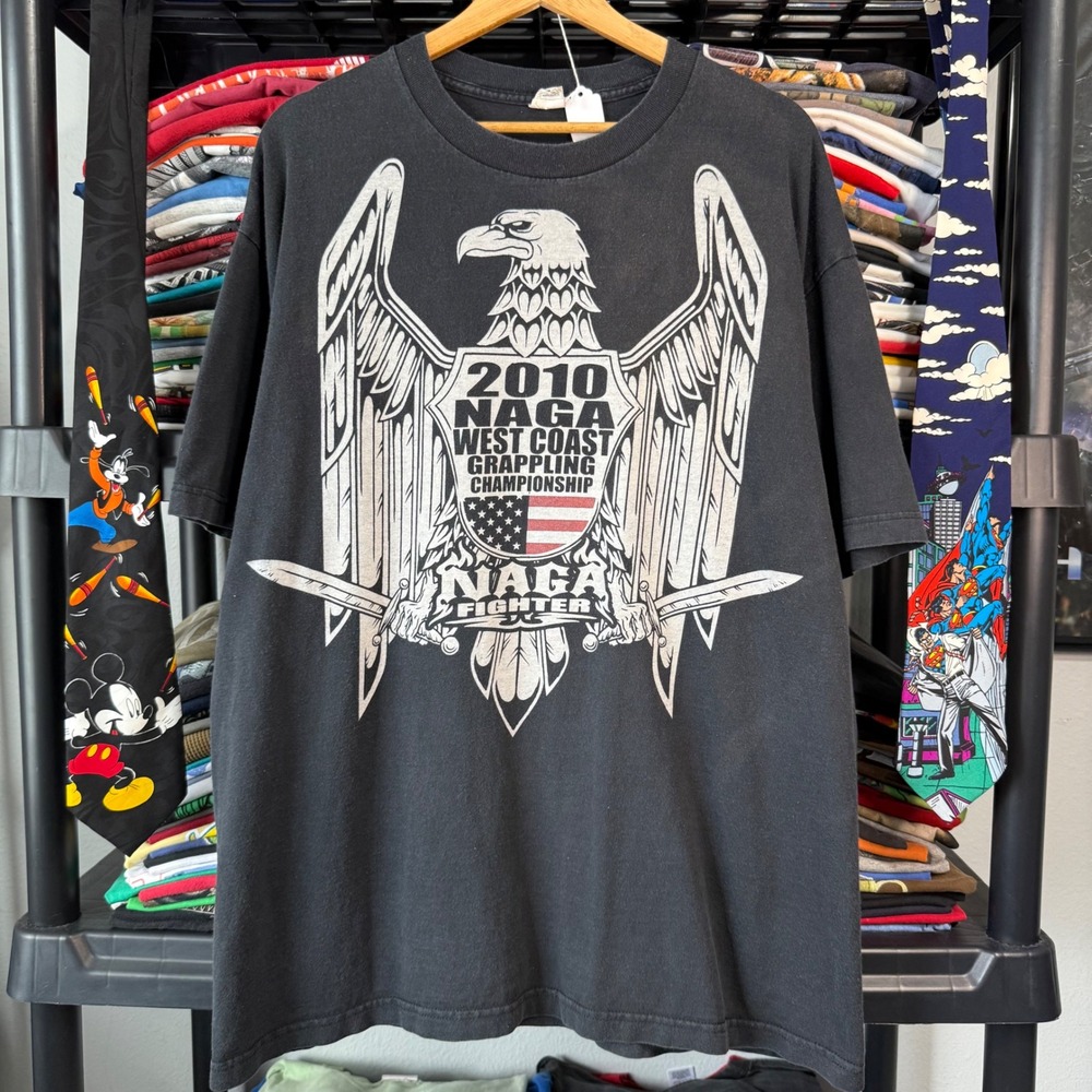 Y2K Black 2010 NAGA West Coast Grappling Championship T Shirt XL